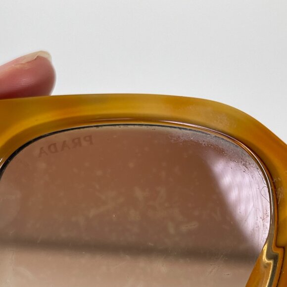 Prada Havana Brown/Brown Gradient SPR170 Cat Eye Sunglasses Size 54-22-140 - Picture 6 of 11